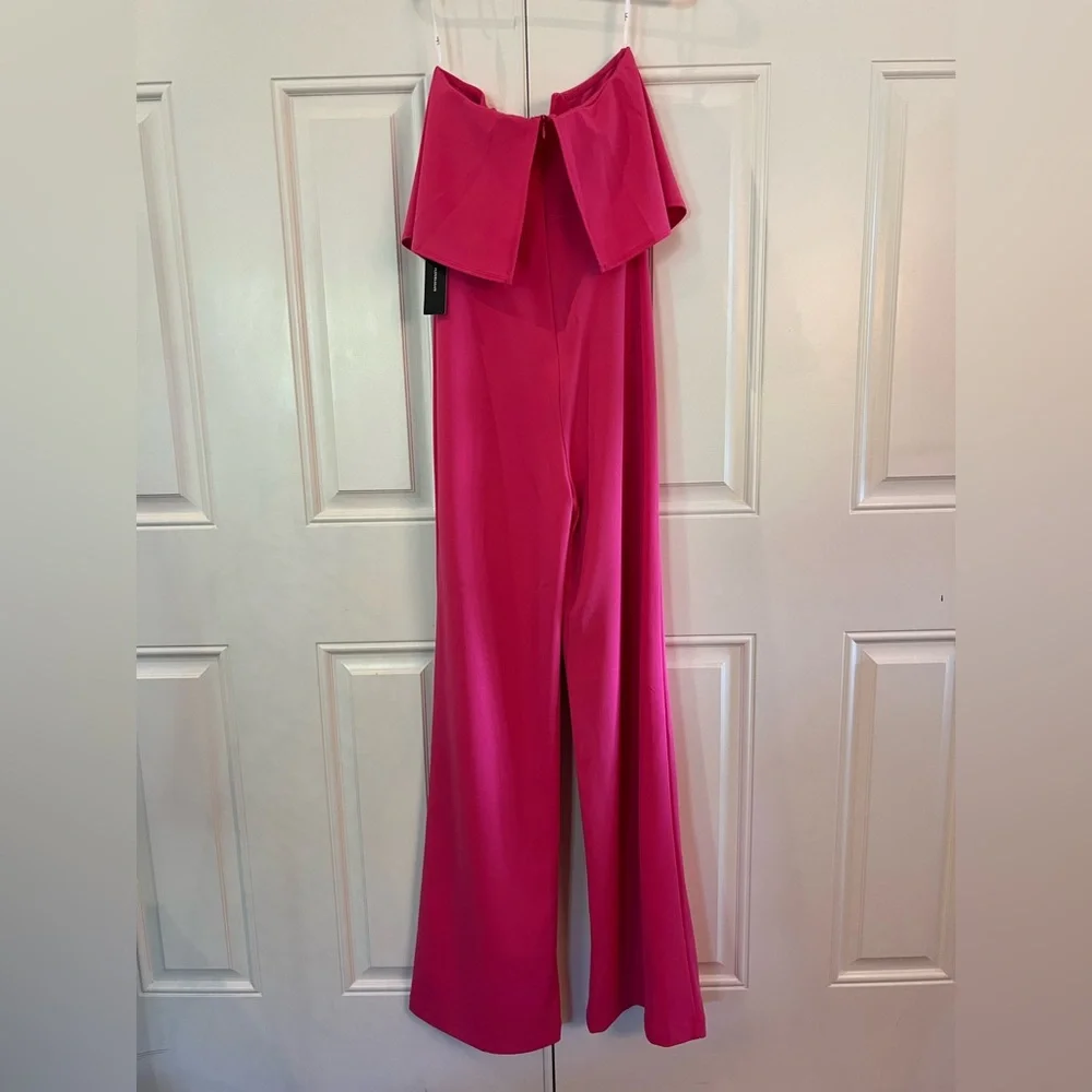 LULUS pink strapless jumpsuit - Picture 5 of 11